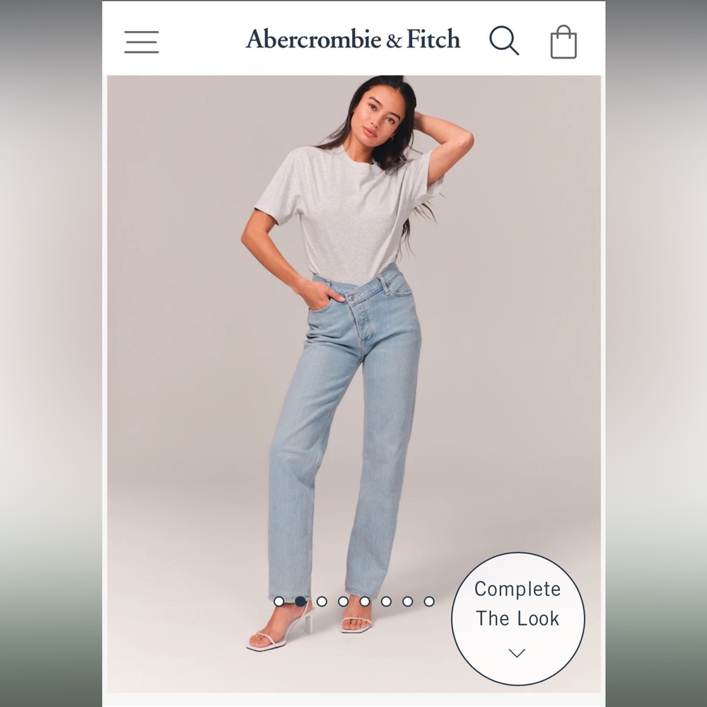 Abercrombie High Rise Dad Jean size 30R